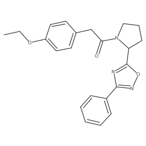 5-{1-[(4-Ethoxyphenyl)acetyl]pyrrolidin-2-yl}-3-phenyl-1,2,4-oxadiazole结构式