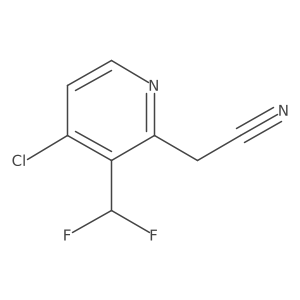 2-(4-Chloro-3-(difluoromethyl)pyridin-2-yl)acetonitrile Structure