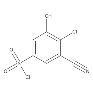 4-Chloro-3-cyano-5-hydroxybenzene-1-sulfonyl chloride Structure