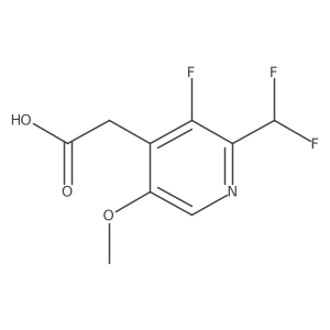 2-(Difluoromethyl)-3-fluoro-5-methoxypyridine-4-acetic acid Structure