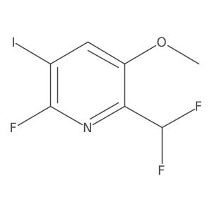 2-(Difluoromethyl)-6-fluoro-5-iodo-3-methoxypyridine结构式