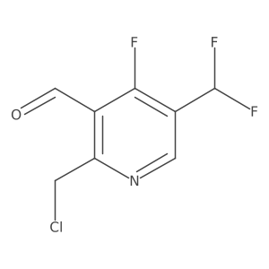 2-(Chloromethyl)-5-(difluoromethyl)-4-fluoropyridine-3-carboxaldehyde结构式