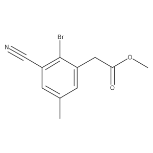 Methyl 2-bromo-3-cyano-5-methylphenylacetate Structure