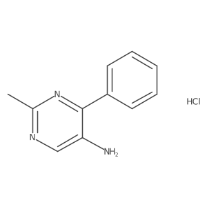 2-Methyl-4-phenyl-5-pyrimidinamine hydrochloride Structure