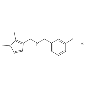 1-(1,5-dimethyl-1H-pyrazol-4-yl)-N-(3-fluorobenzyl)methanamine结构式