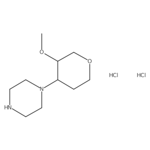 1-(3-Methoxyoxan-4-yl)piperazine dihydrochloride Structure