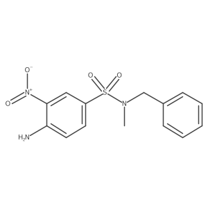4-amino-N-benzyl-N-methyl-3-nitrobenzene-1-sulfonamide结构式