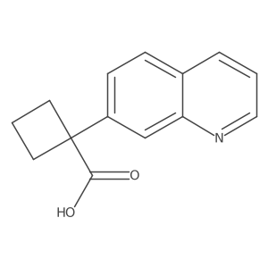 1-(Quinolin-7-yl)cyclobutane-1-carboxylic acid结构式