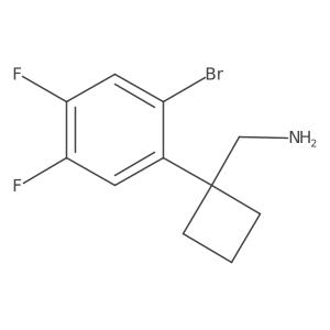 [1-(2-Bromo-4,5-difluorophenyl)cyclobutyl]methanamine结构式