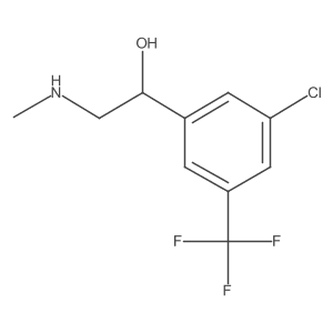 1-[3-Chloro-5-(trifluoromethyl)phenyl]-2-(methylamino)ethan-1-ol结构式