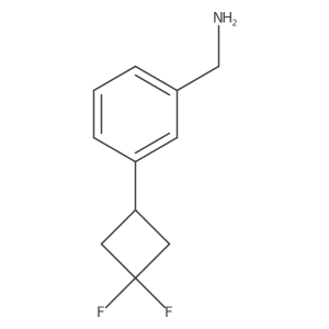 1-[3-(3,3-Difluorocyclobutyl)phenyl]methanamine结构式