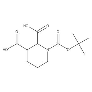 1-[(Tert-butoxy)carbonyl]piperidine-2,3-dicarboxylic acid结构式
