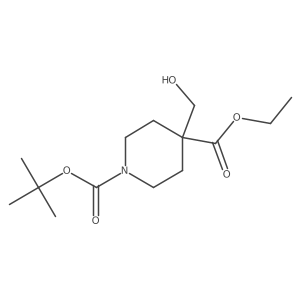 1-tert-Butyl 4-ethyl 4-(hydroxymethyl)piperidine-1,4-dicarboxylate Structure