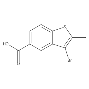 3-Bromo-2-methyl-1-benzothiophene-5-carboxylic acid结构式