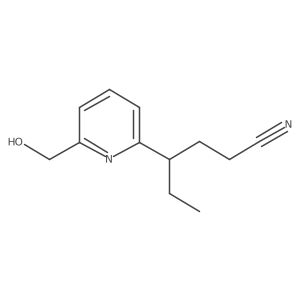 4-(6-(Hydroxymethyl)pyridin-2-yl)hexanenitrile结构式