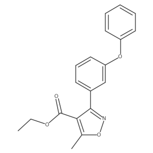 Ethyl 5-methyl-3-(3-phenoxyphenyl)isoxazole-4-carboxylate结构式