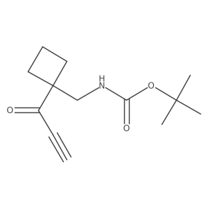 tert-butyl N-{[1-(prop-2-ynoyl)cyclobutyl]methyl}carbamate结构式