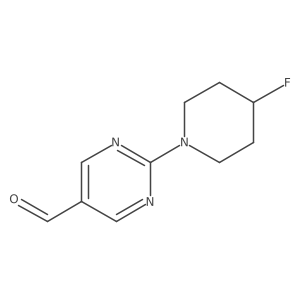 2-(4-Fluoropiperidin-1-yl)pyrimidine-5-carbaldehyde结构式