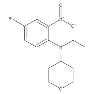 N-(4-bromo-2-nitrophenyl)-N-ethyltetrahydro-2H-pyran-4-amine结构式