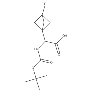 (2S)-2-{[(tert-butoxy)carbonyl]amino}-2-{3-fluorobicyclo[1.1.1]pentan-1-yl}acetic acid Structure