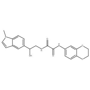 N1-(2,3-dihydrobenzo[b][1,4]dioxin-6-yl)-N2-(2-hydroxy-2-(1-methyl-1H-indol-5-yl)ethyl)oxalamide结构式
