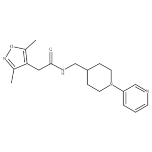 2-(3,5-dimethylisoxazol-4-yl)-N-((1-(pyridin-3-yl)piperidin-4-yl)methyl)acetamide Structure