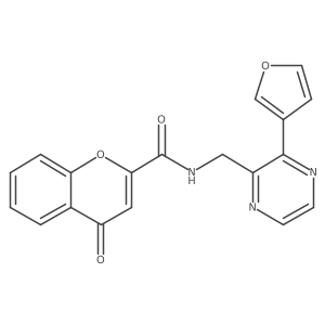 N-((3-(furan-3-yl)pyrazin-2-yl)methyl)-4-oxo-4H-chromene-2-carboxamide结构式