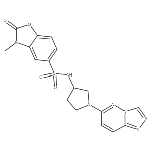 N-(1-([1,2,4]triazolo[4,3-b]pyridazin-6-yl)pyrrolidin-3-yl)-3-methyl-2-oxo-2,3-dihydrobenzo[d]oxazole-5-sulfonamide Structure