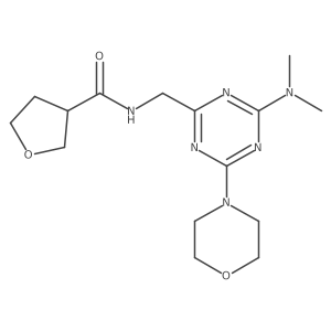 N-((4-(dimethylamino)-6-morpholino-1,3,5-triazin-2-yl)methyl)tetrahydrofuran-3-carboxamide Structure