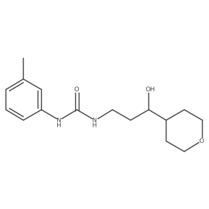 1-(3-hydroxy-3-(tetrahydro-2H-pyran-4-yl)propyl)-3-(m-tolyl)urea结构式