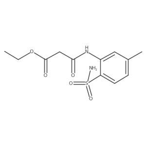 Ethyl 3-((5-methyl-2-sulfamoylphenyl)amino)-3-oxopropanoate结构式