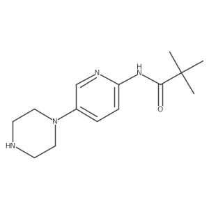 2,2-dimethyl-N-[5-(piperazin-1-yl)pyridin-2-yl]propanamide结构式