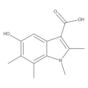5-Hydroxy-1,2,6,7-tetramethyl-1H-indole-3-carboxylic acid结构式