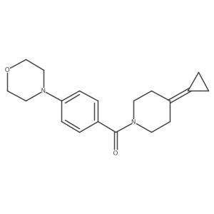 (4-Cyclopropylidenepiperidin-1-yl)(4-morpholinophenyl)methanone结构式