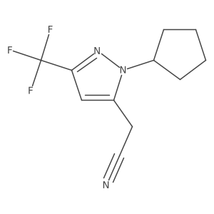 2-(1-cyclopentyl-3-(trifluoromethyl)-1H-pyrazol-5-yl)acetonitrile Structure