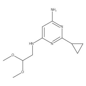 2-cyclopropyl-N4-(2,2-dimethoxyethyl)pyrimidine-4,6-diamine Structure