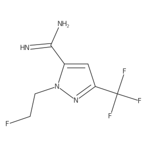 1-(2-fluoroethyl)-3-(trifluoromethyl)-1H-pyrazole-5-carboximidamide Structure