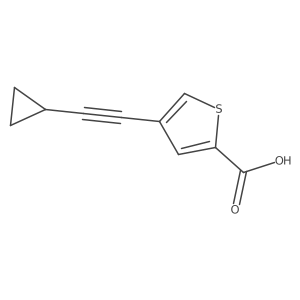 4-(2-Cyclopropylethynyl)thiophene-2-carboxylic acid Structure