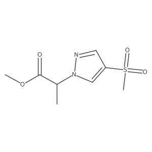 methyl (2S)-2-(4-methanesulfonyl-1H-pyrazol-1-yl)propanoate Structure