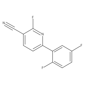 6-(2,5-Difluorophenyl)-2-fluoropyridine-3-carbonitrile Structure