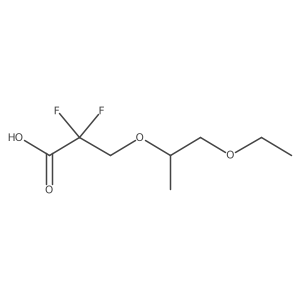 3-[(1-Ethoxypropan-2-yl)oxy]-2,2-difluoropropanoic acid结构式