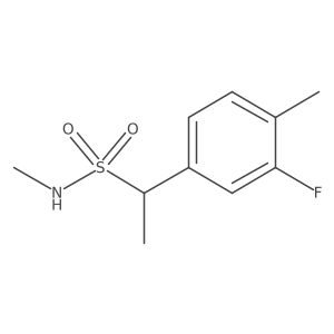 1-(3-fluoro-4-methylphenyl)-N-methylethane-1-sulfonamide Structure