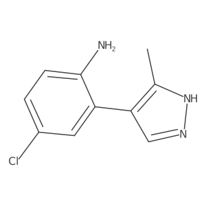 4-chloro-2-(3-methyl-1H-pyrazol-4-yl)aniline Structure