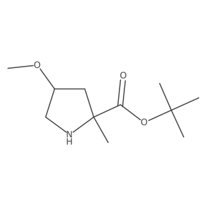 Tert-butyl 4-methoxy-2-methylpyrrolidine-2-carboxylate结构式