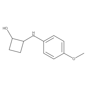 trans-2-[(4-Methoxyphenyl)amino]cyclobutan-1-ol结构式
