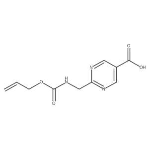2-({[(Prop-2-en-1-yloxy)carbonyl]amino}methyl)pyrimidine-5-carboxylic acid结构式