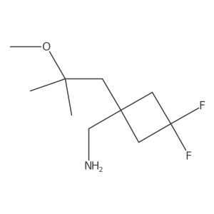 [3,3-Difluoro-1-(2-methoxy-2-methylpropyl)cyclobutyl]methanamine结构式