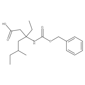 3-{[(Benzyloxy)carbonyl]amino}-3-ethyl-5-methylheptanoic acid Structure