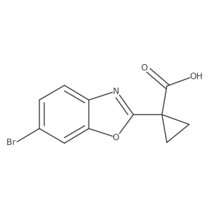 1-(6-Bromobenzo[D]oxazol-2-YL)cyclopropane-1-carboxylic acid结构式