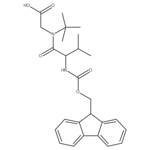 2-[(2S)-N-tert-butyl-2-({[(9H-fluoren-9-yl)methoxy]carbonyl}amino)-3-methylbutanamido]acetic acid结构式